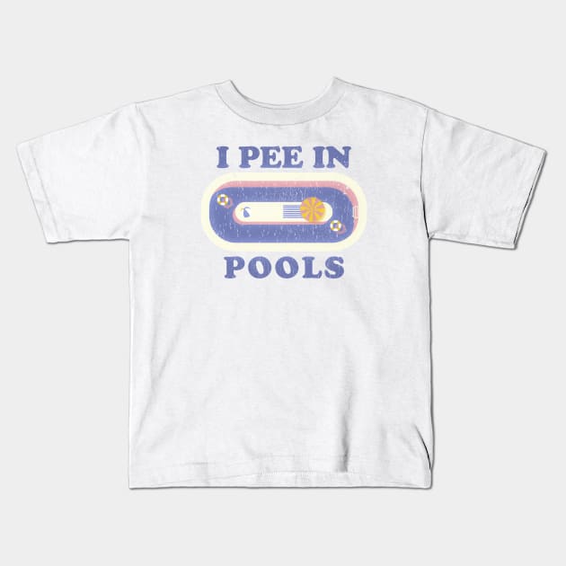 i pee in pools - pastel colour Kids T-Shirt by SUMAMARU